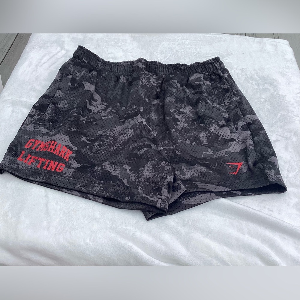 Gymshark Black Camo Athletic Shorts
